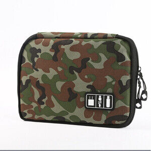 Electronic Device Storage Case In Camoflauge Brown Green